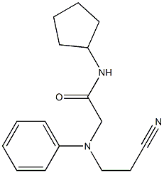 2-[(2-cyanoethyl)(phenyl)amino]-N-cyclopentylacetamide 结构式