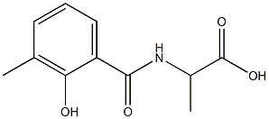 2-[(2-hydroxy-3-methylbenzoyl)amino]propanoic acid 结构式