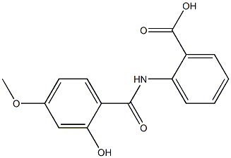 2-[(2-hydroxy-4-methoxybenzene)amido]benzoic acid 结构式