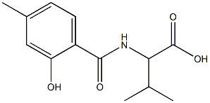 2-[(2-hydroxy-4-methylbenzoyl)amino]-3-methylbutanoic acid 结构式