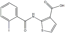 2-[(2-iodobenzoyl)amino]thiophene-3-carboxylic acid 结构式