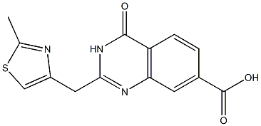 2-[(2-methyl-1,3-thiazol-4-yl)methyl]-4-oxo-3,4-dihydroquinazoline-7-carboxylic acid 结构式