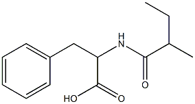 2-[(2-methylbutanoyl)amino]-3-phenylpropanoic acid 结构式