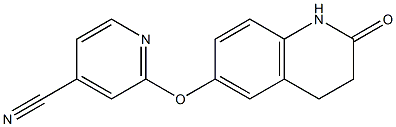 2-[(2-oxo-1,2,3,4-tetrahydroquinolin-6-yl)oxy]isonicotinonitrile 结构式