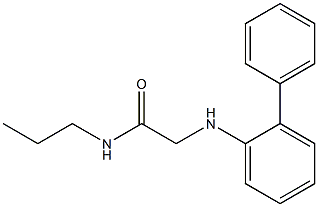 2-[(2-phenylphenyl)amino]-N-propylacetamide 结构式