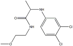 2-[(3,4-dichlorophenyl)amino]-N-(2-methoxyethyl)propanamide 结构式