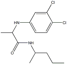 2-[(3,4-dichlorophenyl)amino]-N-(pentan-2-yl)propanamide 结构式