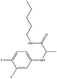 2-[(3,4-difluorophenyl)amino]-N-pentylpropanamide 结构式