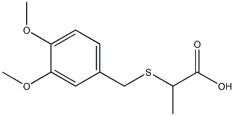 2-[(3,4-dimethoxybenzyl)thio]propanoic acid 结构式