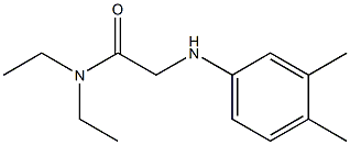 2-[(3,4-dimethylphenyl)amino]-N,N-diethylacetamide 结构式