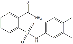 2-[(3,4-dimethylphenyl)sulfamoyl]benzene-1-carbothioamide 结构式