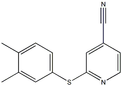 2-[(3,4-dimethylphenyl)sulfanyl]pyridine-4-carbonitrile 结构式