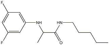 2-[(3,5-difluorophenyl)amino]-N-pentylpropanamide 结构式