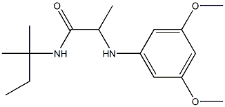 2-[(3,5-dimethoxyphenyl)amino]-N-(2-methylbutan-2-yl)propanamide 结构式