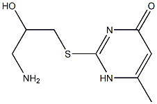 2-[(3-amino-2-hydroxypropyl)sulfanyl]-6-methyl-1,4-dihydropyrimidin-4-one 结构式