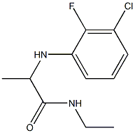 2-[(3-chloro-2-fluorophenyl)amino]-N-ethylpropanamide 结构式