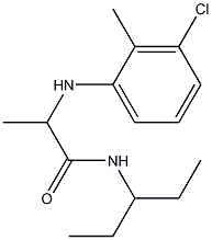 2-[(3-chloro-2-methylphenyl)amino]-N-(pentan-3-yl)propanamide 结构式