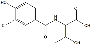 2-[(3-chloro-4-hydroxyphenyl)formamido]-3-hydroxybutanoic acid 结构式