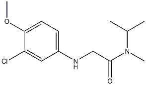 2-[(3-chloro-4-methoxyphenyl)amino]-N-methyl-N-(propan-2-yl)acetamide 结构式