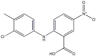 2-[(3-chloro-4-methylphenyl)amino]-5-nitrobenzoic acid 结构式