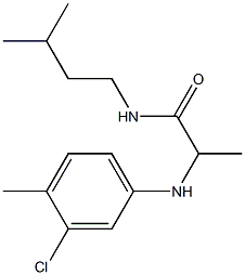 2-[(3-chloro-4-methylphenyl)amino]-N-(3-methylbutyl)propanamide 结构式