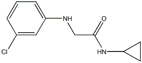 2-[(3-chlorophenyl)amino]-N-cyclopropylacetamide 结构式