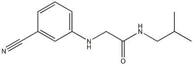 2-[(3-cyanophenyl)amino]-N-(2-methylpropyl)acetamide 结构式