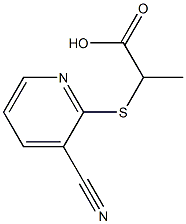 2-[(3-cyanopyridin-2-yl)thio]propanoic acid 结构式