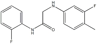 2-[(3-fluoro-4-methylphenyl)amino]-N-(2-fluorophenyl)acetamide 结构式