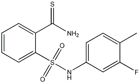 2-[(3-fluoro-4-methylphenyl)sulfamoyl]benzene-1-carbothioamide 结构式