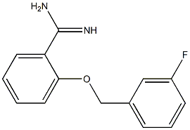 2-[(3-fluorobenzyl)oxy]benzenecarboximidamide 结构式