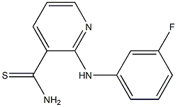 2-[(3-fluorophenyl)amino]pyridine-3-carbothioamide 结构式