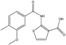 2-[(3-methoxy-4-methylbenzene)amido]thiophene-3-carboxylic acid 结构式