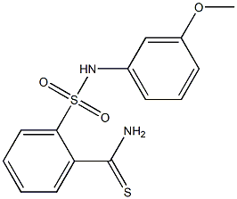 2-[(3-methoxyphenyl)sulfamoyl]benzene-1-carbothioamide 结构式