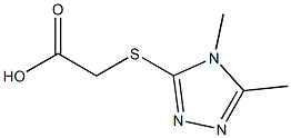 2-[(4,5-dimethyl-4H-1,2,4-triazol-3-yl)sulfanyl]acetic acid 结构式