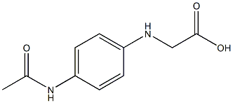 2-[(4-acetamidophenyl)amino]acetic acid 结构式