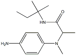 2-[(4-aminophenyl)(methyl)amino]-N-(2-methylbutan-2-yl)propanamide 结构式