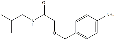 2-[(4-aminophenyl)methoxy]-N-(2-methylpropyl)acetamide 结构式