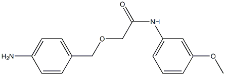 2-[(4-aminophenyl)methoxy]-N-(3-methoxyphenyl)acetamide 结构式