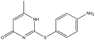 2-[(4-aminophenyl)sulfanyl]-6-methyl-1,4-dihydropyrimidin-4-one 结构式