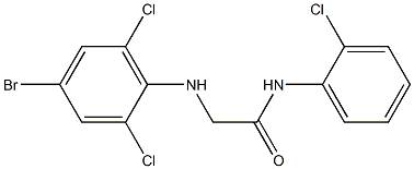 2-[(4-bromo-2,6-dichlorophenyl)amino]-N-(2-chlorophenyl)acetamide 结构式