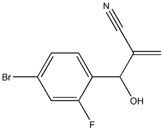 2-[(4-bromo-2-fluorophenyl)(hydroxy)methyl]prop-2-enenitrile 结构式