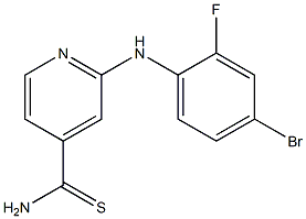 2-[(4-bromo-2-fluorophenyl)amino]pyridine-4-carbothioamide 结构式