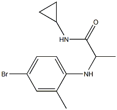 2-[(4-bromo-2-methylphenyl)amino]-N-cyclopropylpropanamide 结构式