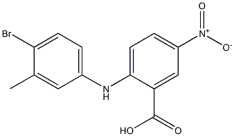 2-[(4-bromo-3-methylphenyl)amino]-5-nitrobenzoic acid 结构式