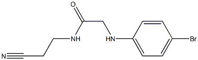 2-[(4-bromophenyl)amino]-N-(2-cyanoethyl)acetamide 结构式