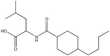 2-[(4-butylcyclohexyl)formamido]-4-methylpentanoic acid 结构式