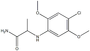 2-[(4-chloro-2,5-dimethoxyphenyl)amino]propanamide 结构式