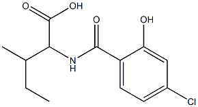 2-[(4-chloro-2-hydroxyphenyl)formamido]-3-methylpentanoic acid 结构式