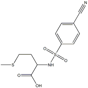 2-[(4-cyanobenzene)sulfonamido]-4-(methylsulfanyl)butanoic acid 结构式